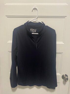 Ibkul Solid Long Sleeve Mock Neck Top